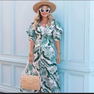 Johanna Ortiz X H&M collaboration palm maxi dress